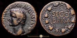 Ancient Coins - SEGOBRIGA (Saelices, Cuenca). Como. (Wt. 13.11 g/28mm). 14-36 AD (FAB-2188). VF+.