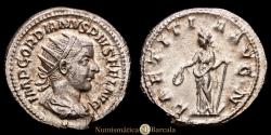 Ancient Coins - Gordian III. Antoninianus. (5.75 g.). Rome. 238-244 AD. RIC 86. LAETITIA AVG N. Toned. Patina.