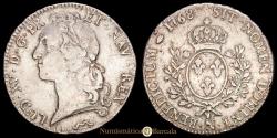 World Coins - France - Louis XV. Écu. (29.21g). Montpellier. 1768. Mintmaster N. GA-322. VF.