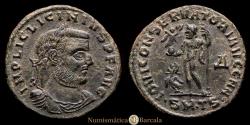 Ancient Coins - Licinius I. (312-313 AD). Thessalonica. Follis. (Spink. 15250) (Co. 126) (RIC. 51). 2.94 grams. XF-.