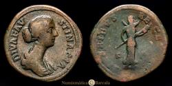 Ancient Coins - Diva Faustina. Sestertius. (26.53 g.). Rome. 175-180 AD. RIC-III-1715.