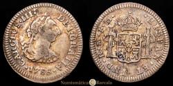 World Coins - Charles III (1759-1788). 1/2 real. 1786. Mexico City. FM. (Cal-215). Silver. 1.55 g. EF.