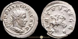 Ancient Coins - Philip I. Antoninianus. (3.57 g.). Rome. 244-249 AD. VIRTVS AVGG / Ԑ. RIC 10. Choice Extremely Fine. Original mint luster.