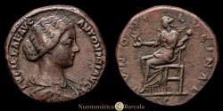 Ancient Coins - Lucilla Roman Imperial. Augusta, AD 164-182. Sestertius (31 mm, 23.31 g). Rome. AD 163-164. RIC III 1747 (Aurelius); MIR 18, 9-6c; Banti 23. Brown patina. VF+.