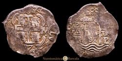 World Coins - Charles II (1665-1700). 8 reales. 1687. Potosí. VR. (Cal-729). Silver. 27.19 g. Triple date. Double assayer. Part of the king's name visible. Dark patina. XF. Very beautiful.