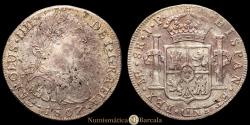 World Coins - Charles IV (1788-1808). 8 reales. 1807. Lima. J.P. (Cal-927). Ag. 26.46 grams. VF. Toned.