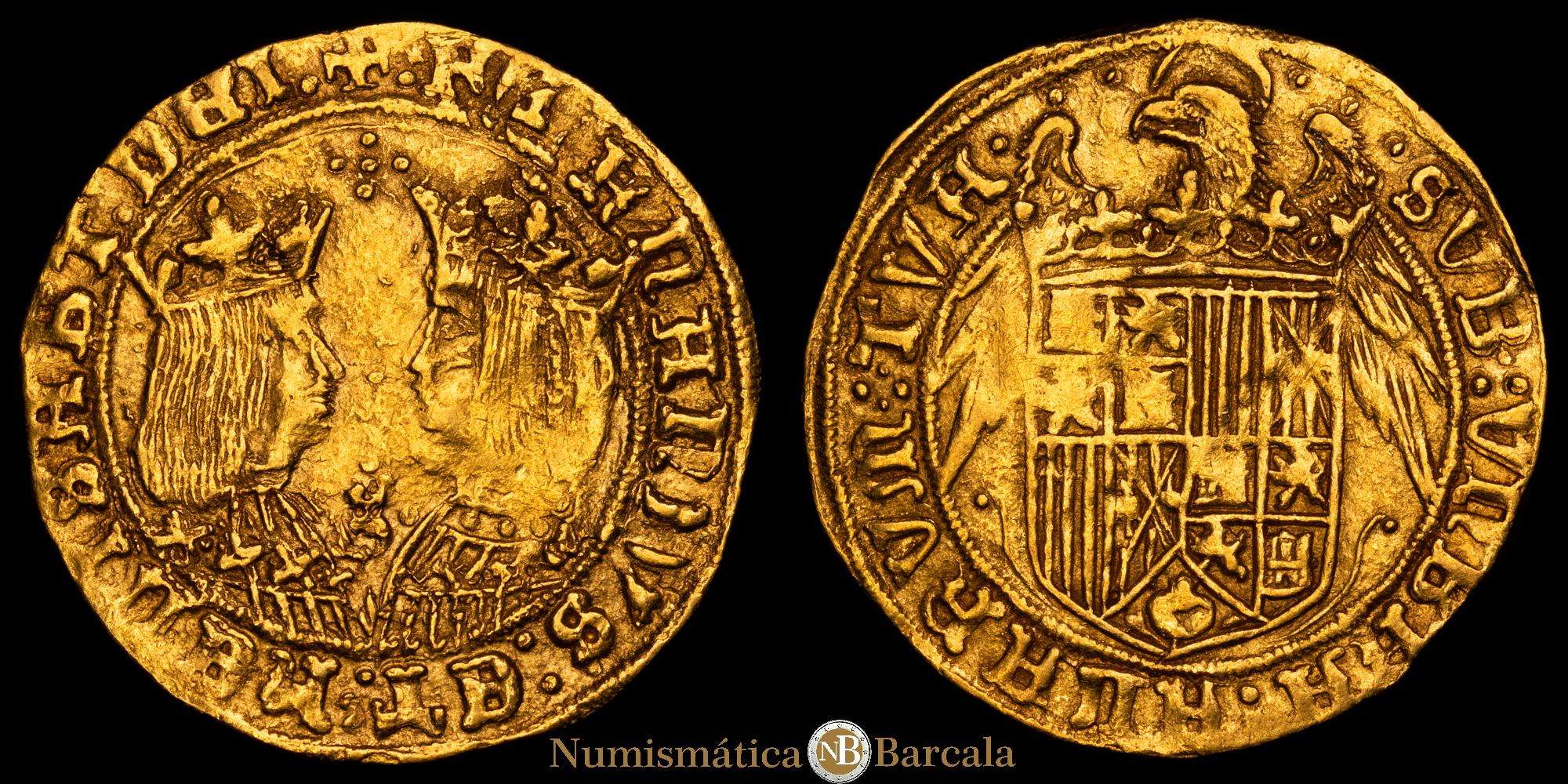 Ferdinand and Isabella (1474-1504). Doble excelente. Seville. (Cal