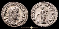 Ancient Coins - Maximinus I (AD 235-238). Denarius (3.06 g), Rome AD 236. RIC 13. XF+ PROVIDENTIA AVG