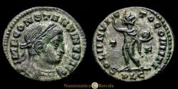 Ancient Coins - Constantine I. Follis. (2.93 g.). Lugdunum. 314-315 A.D.. RIC VII 20. SOLI INVICTO COMITI/PLG
