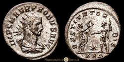 Ancient Coins - Probus. Antoninianus. (4.62 g.). Serdica. 276-282 A.D. RIC-Var Legen-851-2. XF+. RESTITVT ORBIS/*/KHA