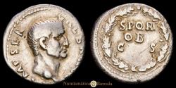 Ancient Coins - Galba. Silver denarius. 68-69 AD. SPQR OB CS. RIC-167. VF+. Rare.