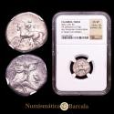 Ancient Coins - Calabria. Tarentum. Didrachm (6.52 g). 281-240 B.C. Vlasto 834. Encapsulated by NGC.