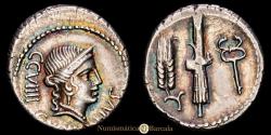 Ancient Coins - NORBANA. C. Norbanus. Denarius (3.85 g.). Rome, 83 B.C. Beautiful iridescent patina. BMC-2770-26; Cal-1049; Craw-357/1b; FFC-943; Se-2. Choice Extremely Fine.