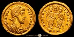 Ancient Coins - THEODOSIUS I (379-395). Solidus (380-382). Mediolanum. RIC 8b Depeyrot 1/3 (non-Italian mint) Au 4.44 g 21 mm • A very fine specimen, in excellent condition and with beautiful style...