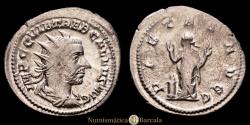 Ancient Coins - Trebonianus Gallus. Antoninianus. 251-253 AD. Rome. (RIC-41). (RSC-88a). Silver. 3.46 grams. Choice VF.