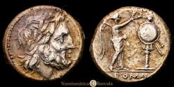 Ancient Coins - Anonymous. Victoriatus. 211 BC Rome. (Craw-53/1). (Rsc-9). AR. 3.22 grams. Light toning. EF-/VF+. Good detail.