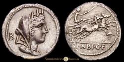 Ancient Coins - FABIA. C. Fabius C.f. Hadrianus. Denarius (3.74 g.). Rome, 104 B.C. FFC-702