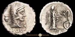 Ancient Coins - Roscia. Silver denarius (3.69 g.). Rome, 64 B.C. FFC-1090. VF