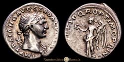 Ancient Coins - Trajan. Denarius. 107-108 AD. Rome. (RIC II 128). (Woytek 270b). (BMCRE 328). Silver. 3.08 g. Choice Very Fine.