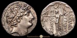Ancient Coins - Tetradrachm. 115-113 BC. Antiochus VIII. Ptolemais (Ake). 16.22 g. AR. SNG Israel I-2593. VF+.