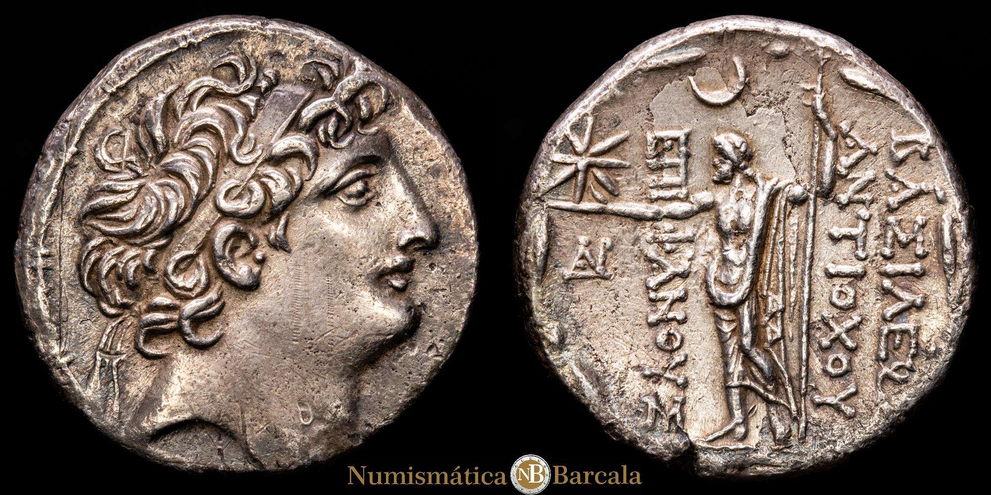 Tetradrachm. 115-113 BC. Antiochus VIII. Ptolemais (Ake). 16.22 g
