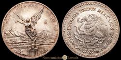 World Coins - Mexico. 1 ounce. 1996. Mexico. (Km-613). Ag. 31.04 grams. Beautiful patina. UNC.