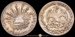 World Coins - First Republic. KM-377.10 (DP-Mo04) – 8 Reales 1825 Mexico Mo JM. (26.82 g). XF.