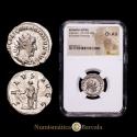 Ancient Coins - Valerian I. Antoninianus. 254 AD Rome. (RIC V 1.121 var.). (RSC 197 var.). (MIR 29d). Silver. 3.68 g. Encapsulated by NGC as Choice AU.