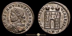 Ancient Coins - Constantine II (Caesar, 316-337). Follis. Trier. RIC 463. (3.29 g. 19 mm). Very fine.