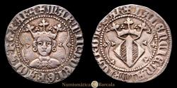 World Coins - Martin I (1396-1410). Valencia. Real. (Cru.VS 527.1) (Cru.CG 2331d). 3.21 grams. Choice Extremely Fine. Beautiful dark bluish patina. A fine specimen.