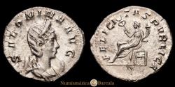 Ancient Coins - Salonina. Antoninianus. (3.51 g.). Cologne. 254-268 A.D. RIC 6. Choice Extremely Fine. FELICITAS PVBLICA