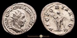 Ancient Coins - Valerian I. Antoninianus. (3.74 g.). Rome. 253-260 AD. RIC 124. R/ VICTORIA AVGG. Choice VF.