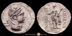 Ancient Coins - BACTRIAN KINGDOM. Euthydemus II, 190-171 BC. Tetradrachm, n.d. (190/171). 15.85 g. Mitch. 62, Type 113d. Bop. 68, Series 1c. Broad flan. Good Very Fine.