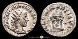 Ancient Coins - Volusianus. Antoninianus. (3.54 g.). Rome. 251-253 AD. RIC 173. Choice VF/VF. R: IVNONI MARTIALI, Temple.