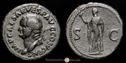 Ancient Coins - Vespasian. As. (10.44g.). Rome. 74 A.D. RIC-560. Choice VF. IMP CAES VESP AVG COS V CENS