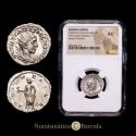 World Coins - Herennius Etruscus. Antoninianus. 250-251 AD. Rome. (RIC IV 149 (Decius)). (Seaby 38). Silver. 3.87 g. Encapsulated by NGC as AU.