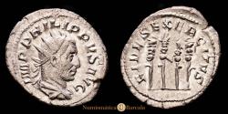Ancient Coins - Philip I. Antoninianus. (3.06 g.). Rome. 247-249 AD. RIC IV 62. Choice Extremely Fine.