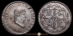 World Coins - Fernando VII. 8 Maravedís (10.40 g.). 1819. Jubia. AC-199. Choice Very Fine (VF+).