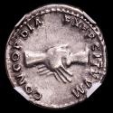 Ancient Coins - Nerva (AD 96-98). Silver denarius. Graded VF by NGC. Rome, AD 97. RIC II 14. Ex Sammlung SPQR.
