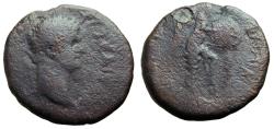 Ancient Coins - JUDAEA. Herodian kingdom. Agrippa II, with Domitian, as Caesar (AD 69-81). AE 22