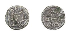 Ancient Coins - Northumbria Eadberht & Archbishop Ecgberht 737-758AD Silver Sceatta