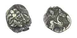 Ancient Coins - Catuvellauni Lister's Celtic Head Silver Unit 1st Century BC, extremely rare