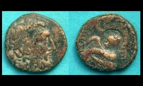 Ancient Coins - Pergamon, Mysia, Asklepios & Serpent, with Owl CM, Scarce!