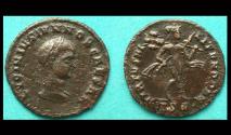Ancient Coins - Licinius II, Thessalonica, Mars with Trophy reverse!