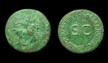 Ancient Coins - Nero and Drusus Caesars, Dupondius, Very Rare!
