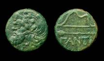 Ancient Coins - Cimmerian Bosporus, Pantikapaion - Old Satyr, Scythian Bow & Arrow reverse, ca. 325-310 B.C.