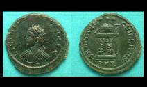 Ancient Coins - Licinius II,Trier, Radiate Obverse with Ornate Globe Reverse, Very Rare