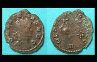Ancient Coins - Gallienus, Zoo Issue, Hippocamp Swimming reverse
