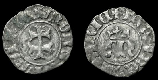 Hungary, Queen Maria, Silver Dinar, ca.1382-1395 AD, Rare