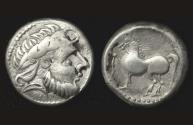 Ancient Coins - Danube Celts, AR Tetradrachm, 2nd Cent BC